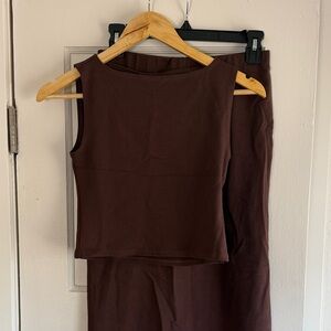 Reformation Tank and Fitted Skirt Set